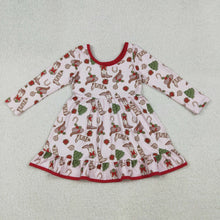 Load image into Gallery viewer, Sibling Baby Girls Boots Holly Trees Christmas Knee Length Dress Zipper Rompers Pajamas Sets
