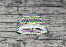 Load image into Gallery viewer, Baby Girls Mardi Gras Stripes Skorts Shorts Skirts
