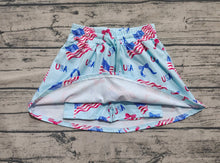 Load image into Gallery viewer, Baby Girls 4th Of July Flags Bows Summer Skort Skirts
