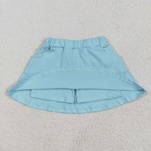 Load image into Gallery viewer, Baby Girls Aqua Pocket Cotton Skorts Skirts
