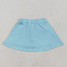 Load image into Gallery viewer, Baby Girls Aqua Pocket Cotton Skorts Skirts
