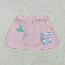 Load image into Gallery viewer, Embroidery Baby Girls Pink Golf Flag Skirts
