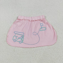Load image into Gallery viewer, Embroidery Baby Girls Pink Golf Flag Skirts
