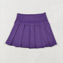 Load image into Gallery viewer, Baby Girls Purple Yoga Pleated Active Wear Skirts
