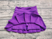 Load image into Gallery viewer, Baby Girls Purple Yoga Pleated Active Wear Skirts

