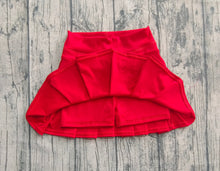 Load image into Gallery viewer, Baby Girls Red Yoga Skorts Bottom Pleated Skirts
