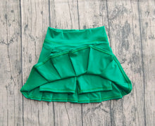 Load image into Gallery viewer, Baby Girls Green Yoga Skorts Pleated Skirts Bottom
