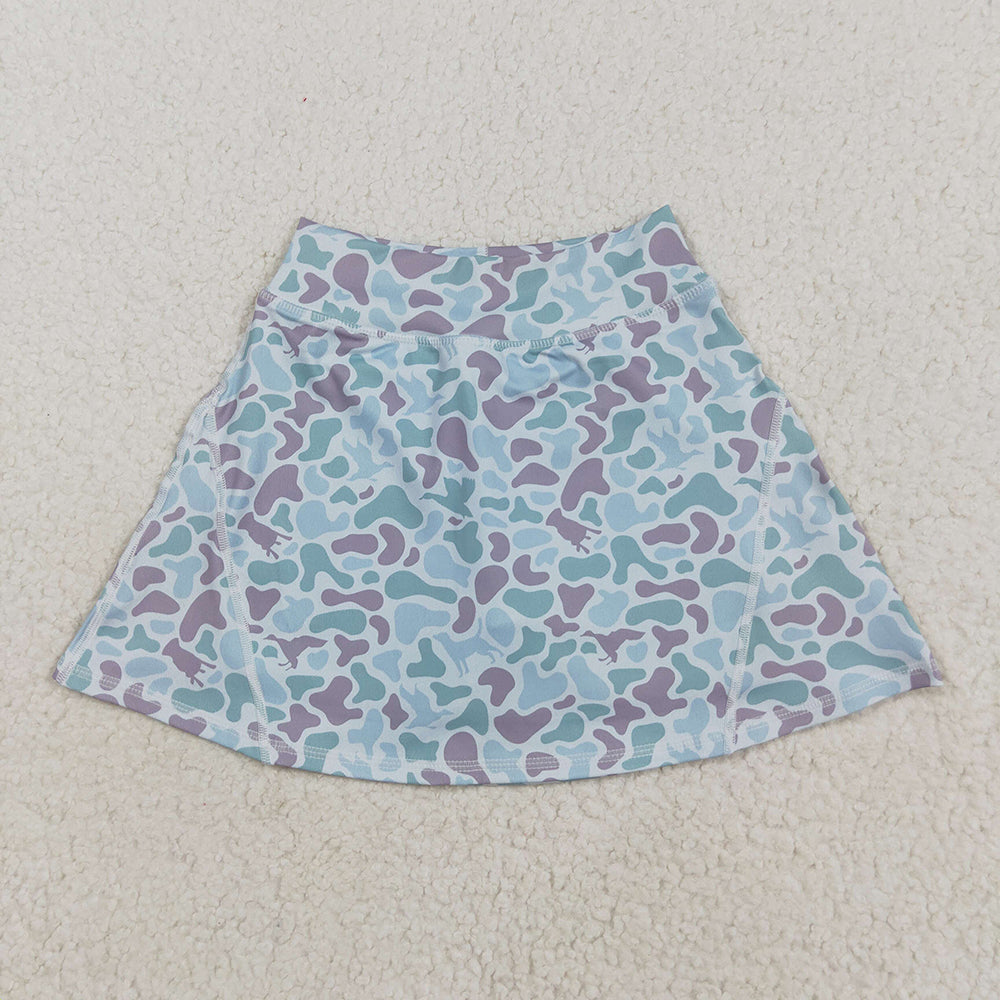 Baby Girls Western Green Camo Yoga Active Skorts Bottom