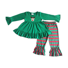 Load image into Gallery viewer, Sibling Christmas Reindeer Embroidery Rompers Dresses Outfits

