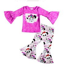 Load image into Gallery viewer, Baby girls halloween pink bell pants clothing sets
