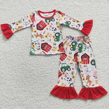Load image into Gallery viewer, Sibling Boys Baby Girls Farm Pajamas Clothes Sets
