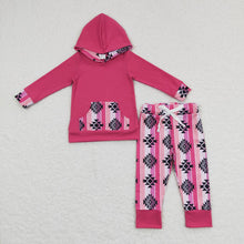 Load image into Gallery viewer, Sibling Baby Boys Western Hooded Tops Pants Clothes Sets
