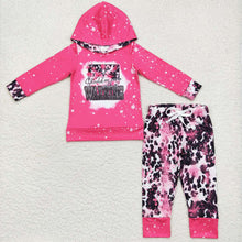 Load image into Gallery viewer, Sibling Baby Boys Western Hooded Tops Pants Clothes Sets
