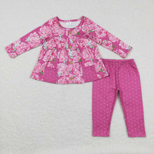 Load image into Gallery viewer, Sibling Baby Girls Fall Floral Pocket Tunic Legging Pants Clothing Sets
