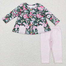 Load image into Gallery viewer, Sibling Baby Girls Fall Floral Pocket Tunic Legging Pants Clothing Sets
