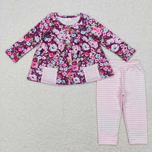 Load image into Gallery viewer, Sibling Baby Girls Fall Floral Pocket Tunic Legging Pants Clothing Sets
