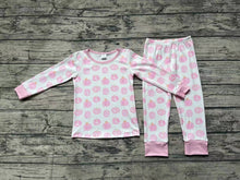Load image into Gallery viewer, Baby Girls Bamboo Pink Pumpkin Top Pants Pajamas Clothes Sets
