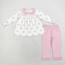 Load image into Gallery viewer, Sibling Baby Girls Christmas Pink Santa Top Dresses Clothes Sets
