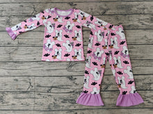 Load image into Gallery viewer, Baby Girls Halloween Pink Ghost Top Pants Pajamas Clothes Sets
