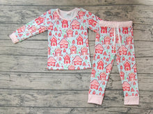 Load image into Gallery viewer, Baby Girls Gingerbread Christmas Bamboo Pajamas Clothes Sets
