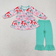 Load image into Gallery viewer, Family Sibling Colorful Bows Pajamas Clothes Sets Zipper Rompers Women Pants Blankets
