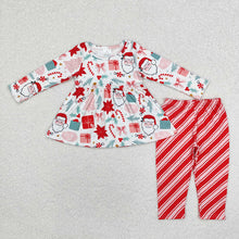 Load image into Gallery viewer, Baby Girls Christmas Santa Gifts Tunic Top Legging Clothes Sets
