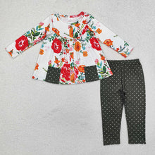 Load image into Gallery viewer, Sibling Baby Girls Fall Floral Pocket Tunic Legging Pants Clothing Sets
