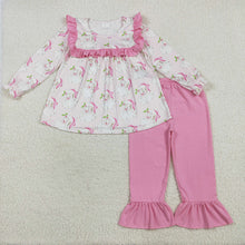 Load image into Gallery viewer, Sibling Baby Girls Christmas Pink Santa Rompers Outfits Sets
