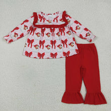 Load image into Gallery viewer, Sibling Baby Girls Chrsitmas Red Santa Bows Rompers Dresses Outfits
