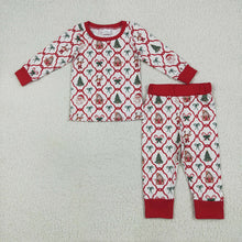 Load image into Gallery viewer, Sibling Baby Girls Christmas Bows Gingerbread Plaid Rompers Pajamas
