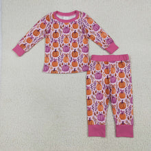 Load image into Gallery viewer, Sibling Baby Girls Floral Pumpkins Rompers Pajamas Clothes Sets

