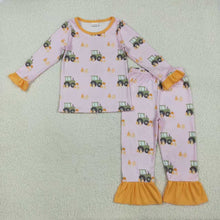 Load image into Gallery viewer, Sibling Baby Kids Fall Trucks Pumpkins Farm Rompers Pajamas Sets
