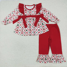 Load image into Gallery viewer, Sibling Baby Girls Christmas Trees Bows Rompers Dresses Outfits Sets
