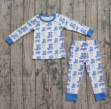 Load image into Gallery viewer, Baby Girls Bows Boots Plaid Top Pant Pajamas Set
