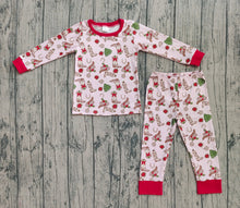 Load image into Gallery viewer, Baby Girls Boots Holly Top Pant Christmas Pajamas Sets
