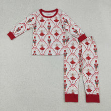 Load image into Gallery viewer, Sibling Baby Girls Bows Soldiers Dancers Checked Pant Christmas Pajamas Sets Zipper Rompers
