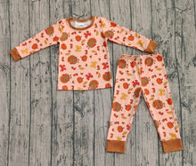 Load image into Gallery viewer, Baby Girls Turkey Pumpkins Top Pant Thanksgiving Pajamas Sets
