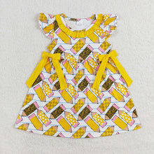 Load image into Gallery viewer, Baby Girls Back To School Pencils Bows Knee Length Dresses
