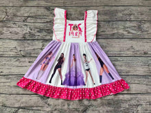 Load image into Gallery viewer, Baby Girls 1989 Singer Ruffle Pink Knee Length Dresses
