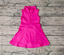 Load image into Gallery viewer, Baby Girls Dark Pink Athletic Active Wear Knee Length Dresses
