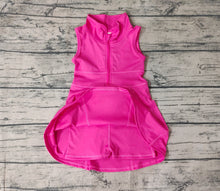 Load image into Gallery viewer, Baby Girls Dark Pink Athletic Active Wear Knee Length Dresses
