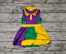 Load image into Gallery viewer, Baby Girls Purple Mardi Gras Active Wear Knee Length Dresses
