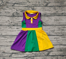 Load image into Gallery viewer, Baby Girls Purple Mardi Gras Active Wear Knee Length Dresses
