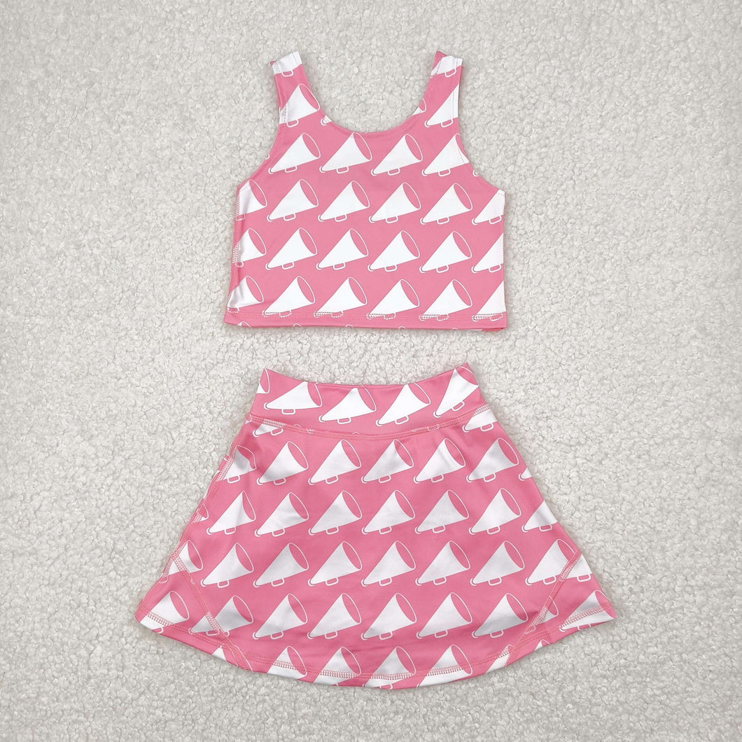 Sibling Baby Girls Football Baseball Cheer Yoga Active Wear Top Shorts Skirts Clothes Sets