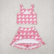 Load image into Gallery viewer, Sibling Baby Girls Football Baseball Cheer Yoga Active Wear Top Shorts Skirts Clothes Sets
