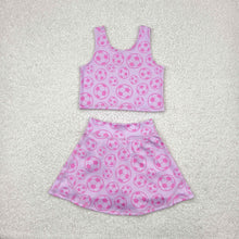 Load image into Gallery viewer, Sibling Baby Girls Football Baseball Cheer Yoga Active Wear Top Shorts Skirts Clothes Sets
