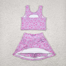 Load image into Gallery viewer, Sibling Baby Girls Football Baseball Cheer Yoga Active Wear Top Shorts Skirts Clothes Sets
