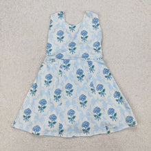 Load image into Gallery viewer, Baby Girls Blue Flowers Bows Tennise Active Wear Athletic Dresses

