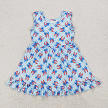 Load image into Gallery viewer, Baby Girls 4th Of July Bows Sleeveless Knee Length Dresses
