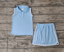 Load image into Gallery viewer, Baby Girls Aqua Pullover Top Sports Shorts Clothes Sets
